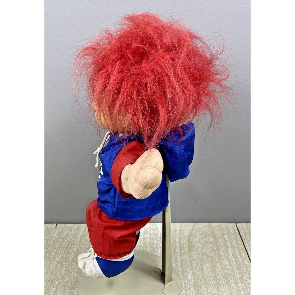 Vintage 1990's 12” Russ Troll Team NFL New York Giants Troll Doll Windbreaker - Picture 2 of 7